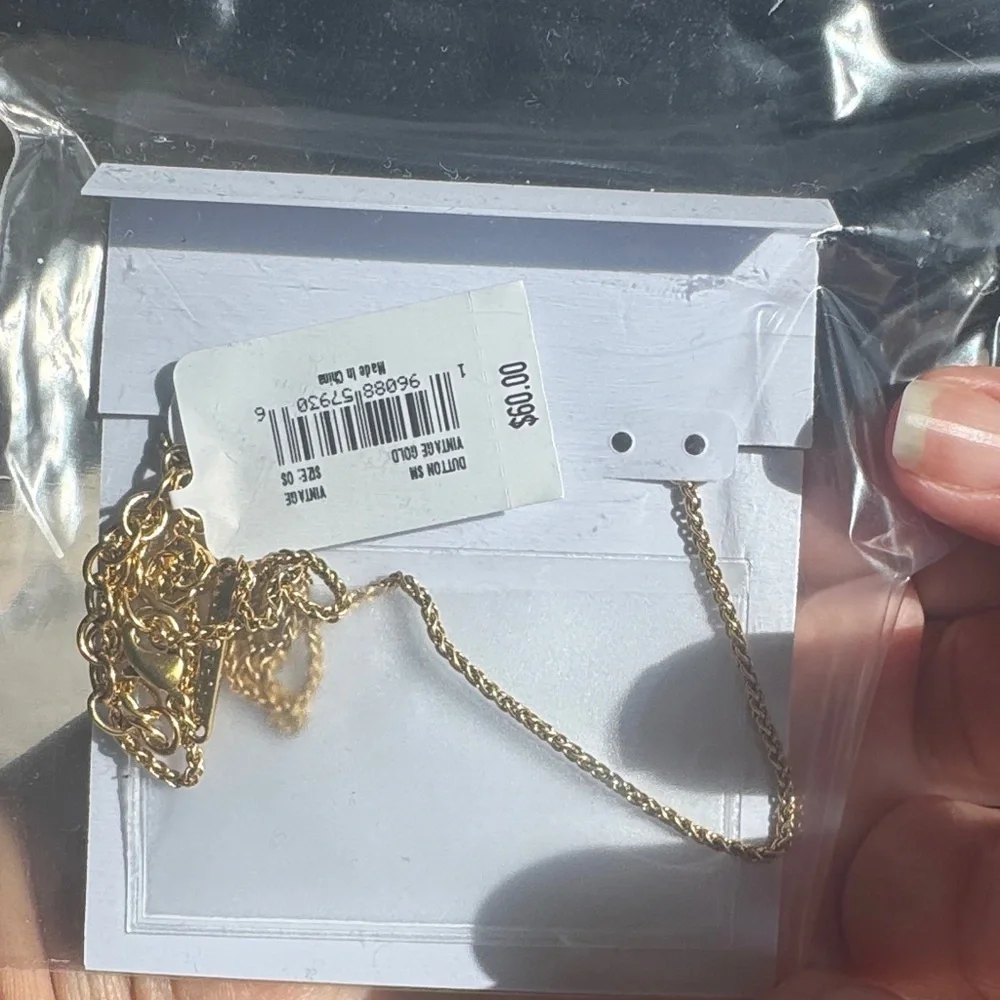 NWT $60 Kendra Scott x Yellowstone Dutton 14K Gold Plated Small Short Y Necklace